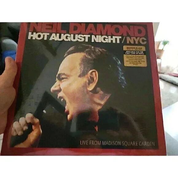 NEIL DIAMOND Hot August Night NYC LP *SEALED* Remastered Hype Sticker - Picture 1 of 5